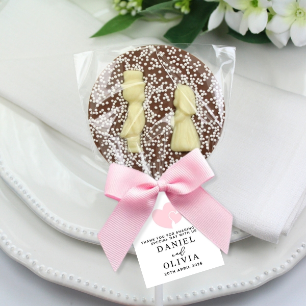 Bride & Groom Chocolate Lollipops