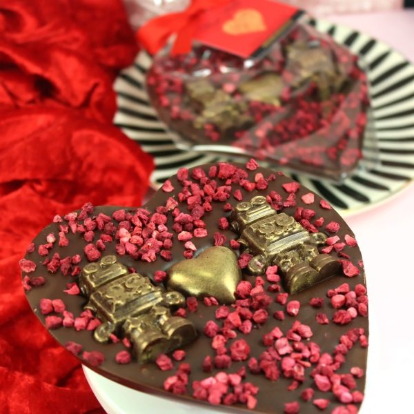 Love Bot - Dark Chocolate Raspberry Heart - Image 2