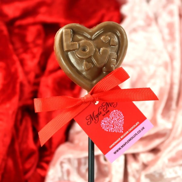 LOVE Heart Chocolate Lollipop