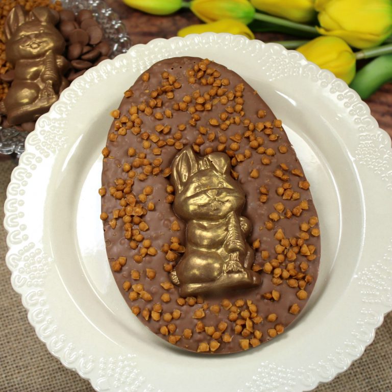 Easter Salted Caramel Chocolate Bunny Egg Slab