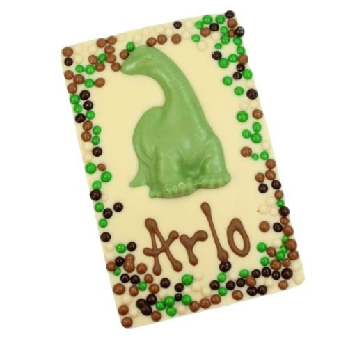 Personalised Dinosaur Decorated Chocolate Bar