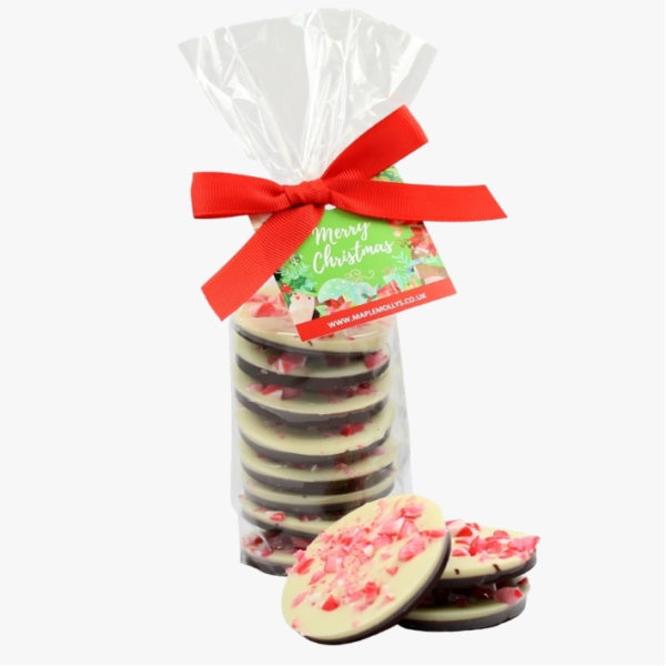 Christmas Peppermint Bark Chocolate Gift Bag