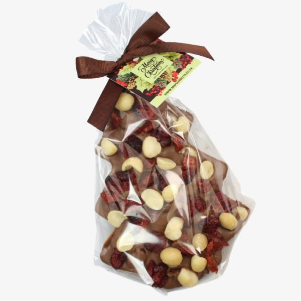 Cranberry & Macadamia Chocolate Christmas Tree
