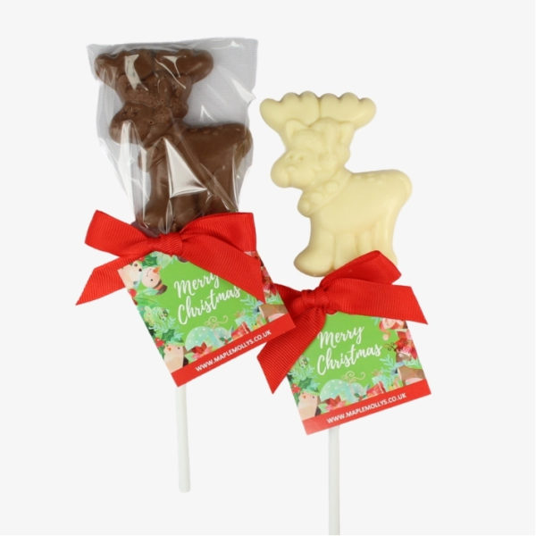 Rudolph Reindeer Chocolate Lollipop - Image 2