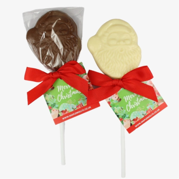 Santa Face Chocolate Lollipop - Image 2