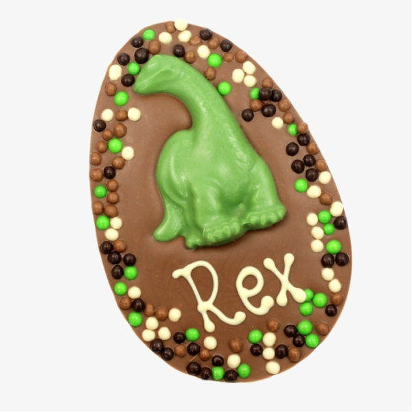 Personalised Dinosaur Easter Decorated Egg Bar
