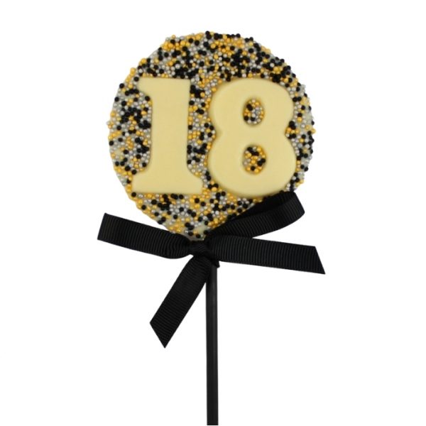 Number Sprinkled Birthday Chocolate Lollipops ages 10-99