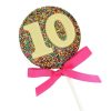 birthday party favours number lollipops sprinkled