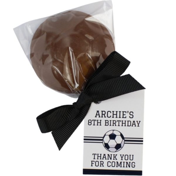 Football Shaped Chocolate Lollipops - Image 3