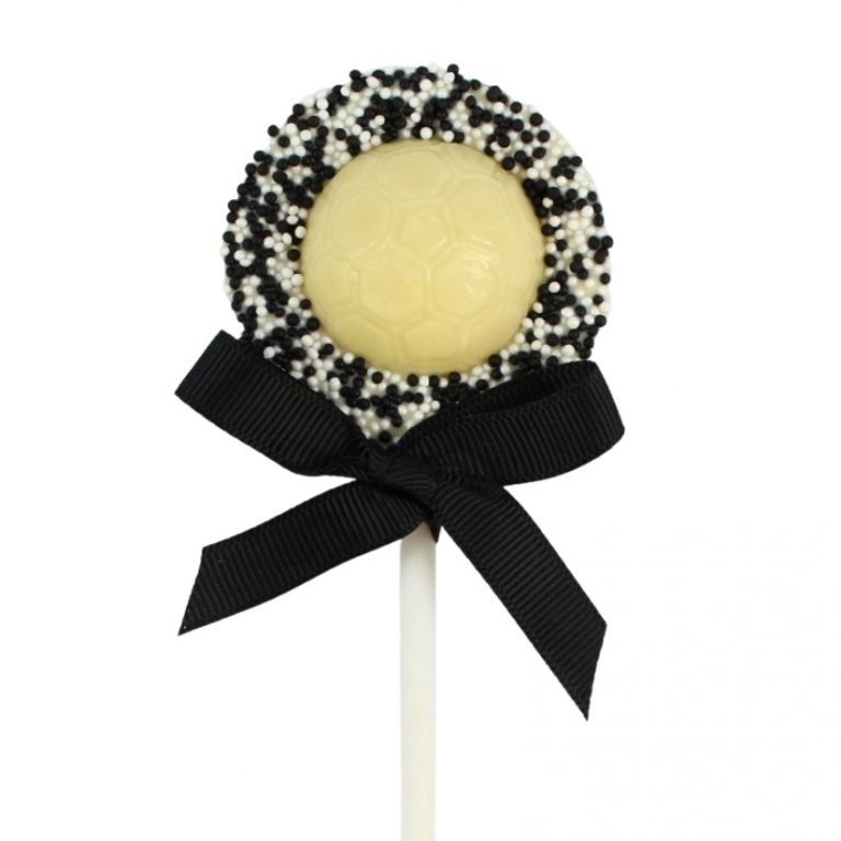 Football Round Sprinkled Chocolate Lollipops