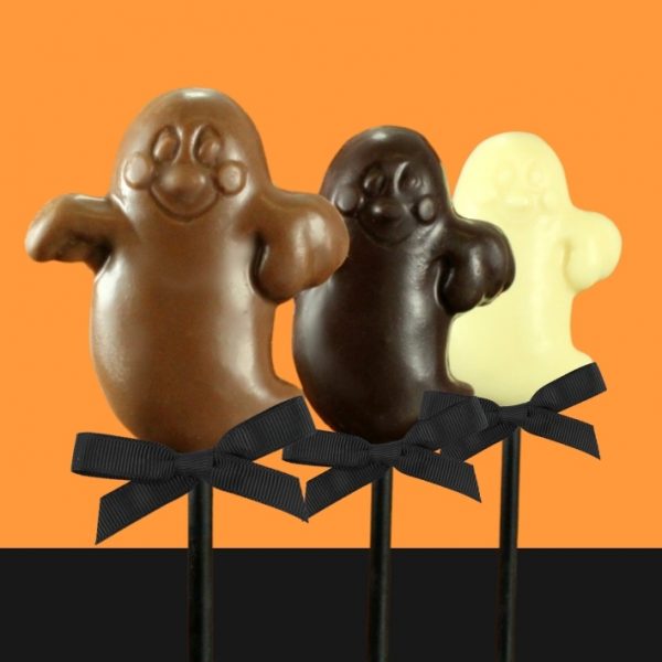Ghost Shaped Chocolate Lollipop