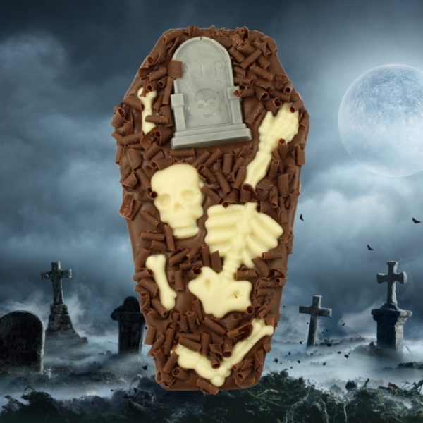 Skeleton Grave Caramel Fluff Chocolate Bar
