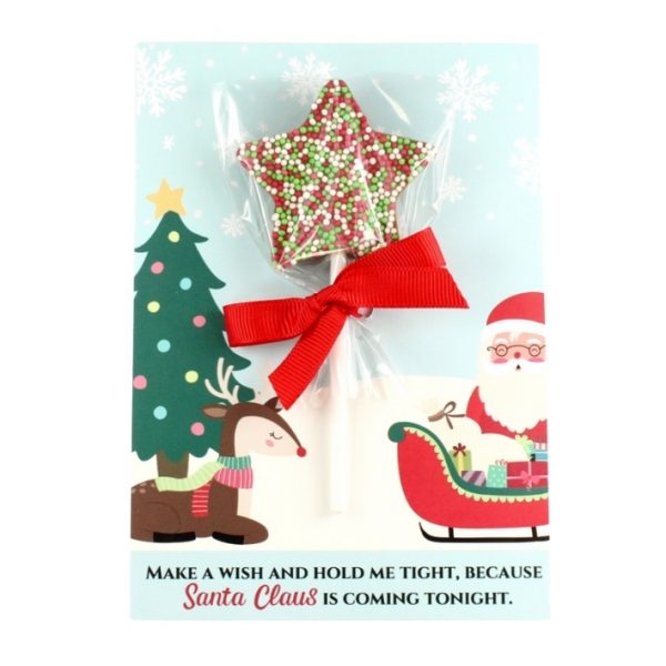 Christmas Wishing Star Chocolate Lollipop