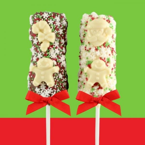 Christmas Chocolate Marshmallow Stick