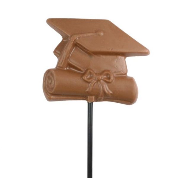 Graduation Cap and Scroll Chocolate Lollipops