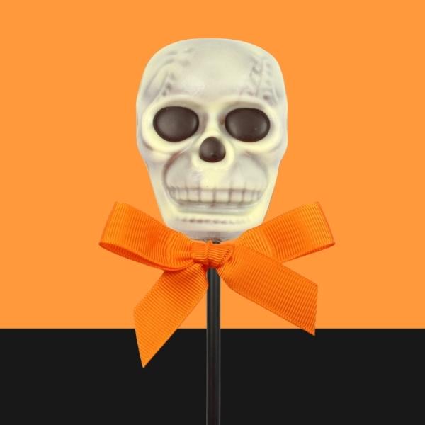 Skull Shaped Milk Chocolate Lollipop