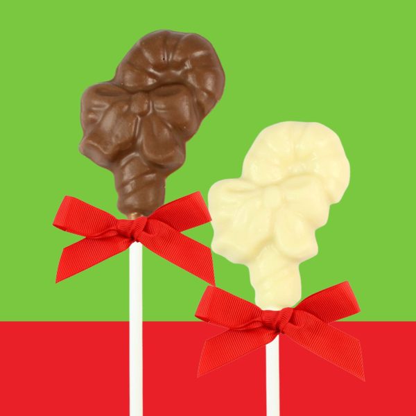 Candy Cane Christmas Chocolate Lollipop
