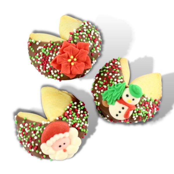 Christmas Chocolate Covered Fortune Cookie