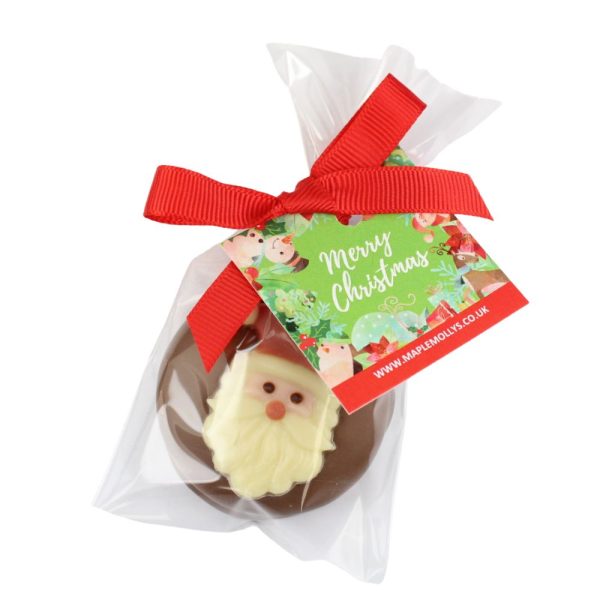 Santa's Cookie - Chocolate Covered Oreo Biscuit with Santa Topper
