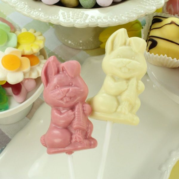 Bunny With Carrot Chocolate Lollipop