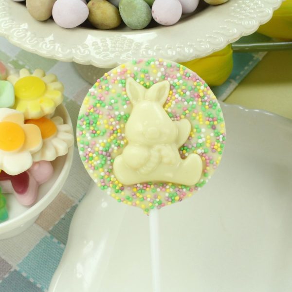 Bunny Sprinkled Chocolate Lollipop