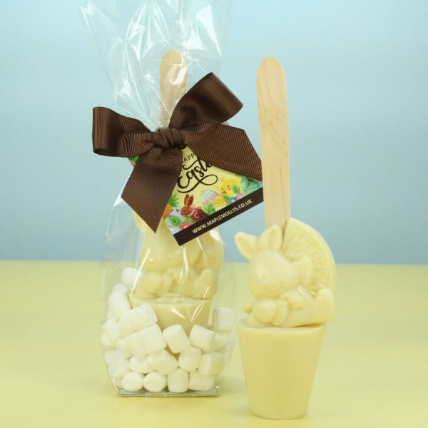 Easter Bunny Hot Chocolate Spoon - White Chocolate Orange - Image 2