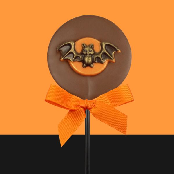 Chocolate Bat Over Moon Lollipop