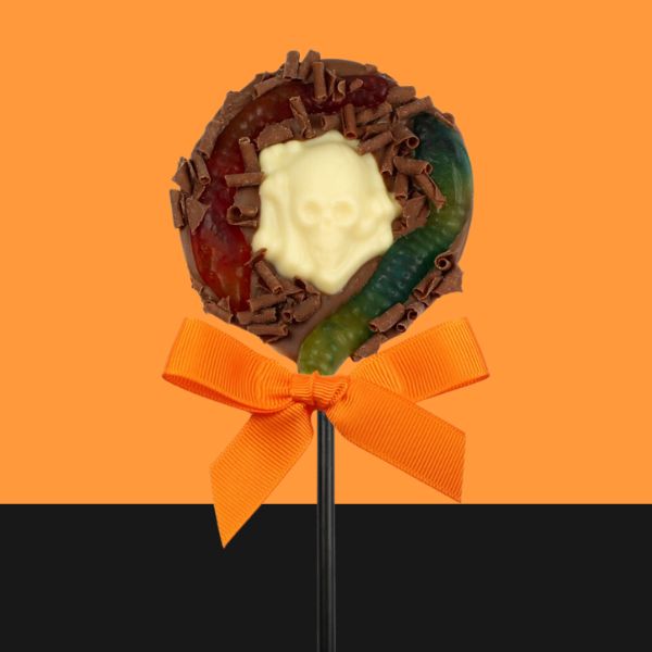 Halloween Mud & Worm Chocolate Lollipop