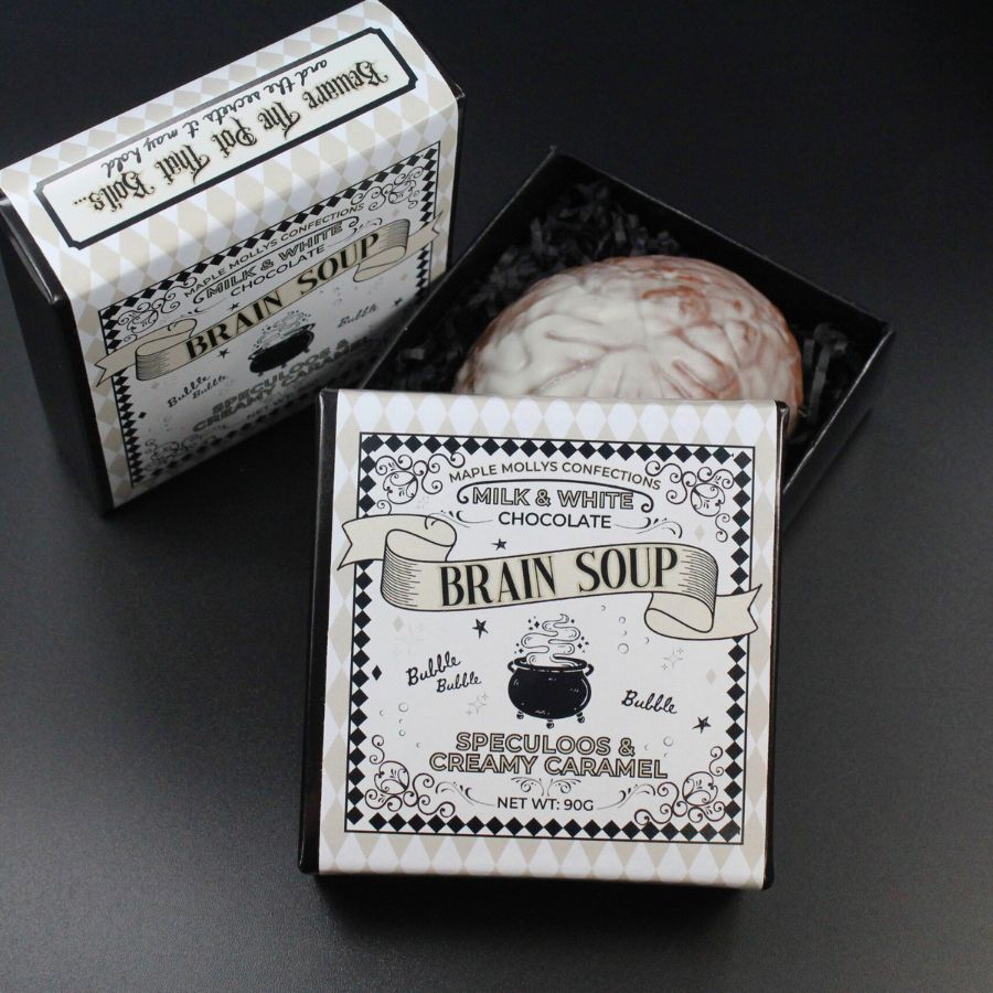 Brain Soup Speculoos & Caramel Filled Chocolate Brain