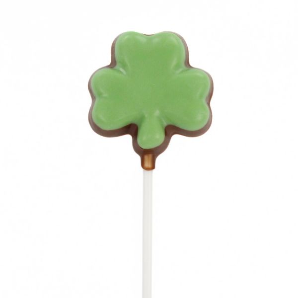 Shamrock Shaped Chocolate Lollipop - Image 3