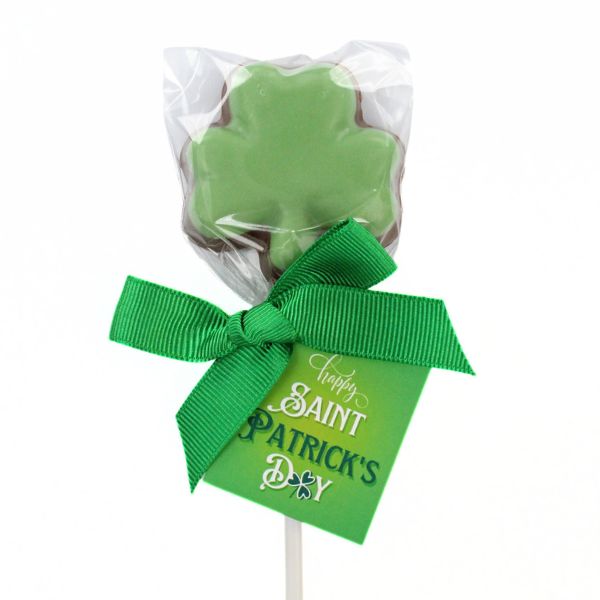 Shamrock Shaped Chocolate Lollipop