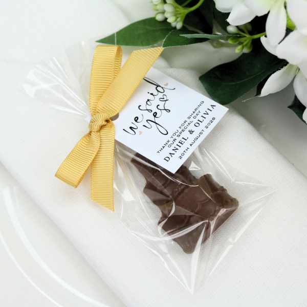 Mini Chocolate Wedding Cake Favours - Image 4
