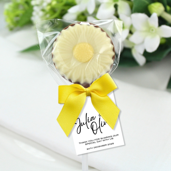 Small Daisy Chocolate Lollipops