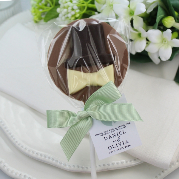 Top Hat & Bow Tie Chocolate Lollipops - Image 5