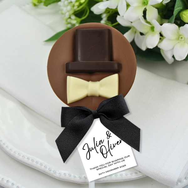 Top Hat & Bow Tie Chocolate Lollipops