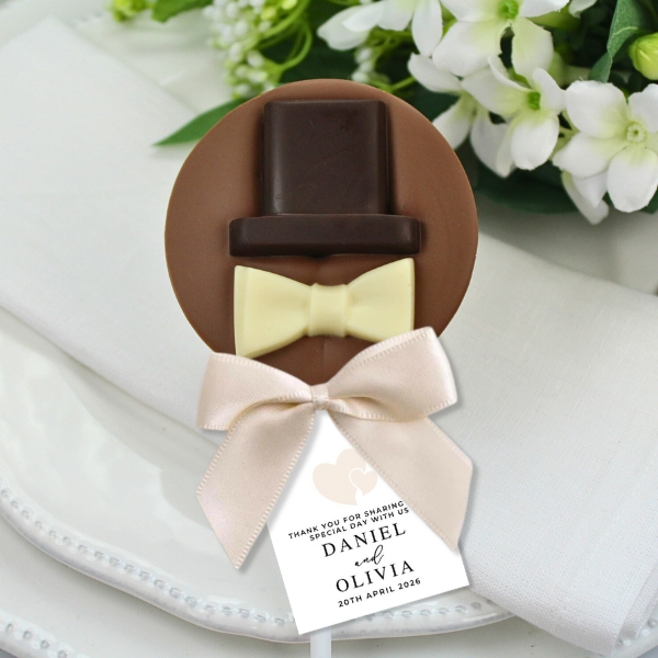 Top Hat & Bow Tie Chocolate Lollipops - Image 3