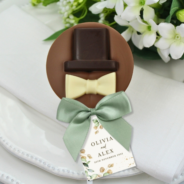 Top Hat & Bow Tie Chocolate Lollipops - Image 4