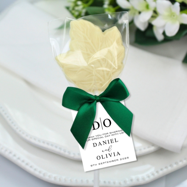 Leaf Shaped Chocolate Lollipops