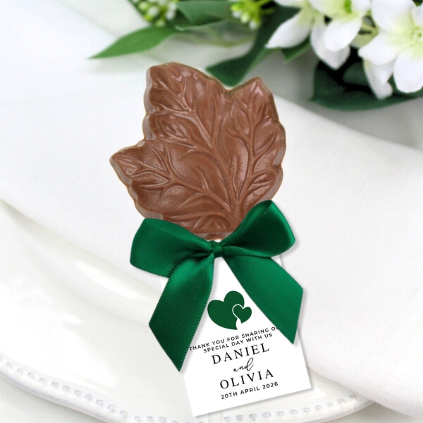 Leaf Shaped Chocolate Lollipops - Image 2