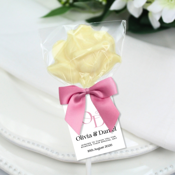 Rose Chocolate Lollipops