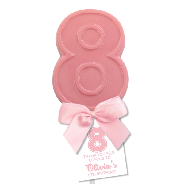Number 8 Eight Chocolate Lollipops - Image 2