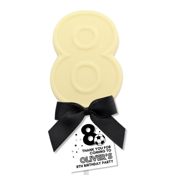 Number 8 Eight Chocolate Lollipops