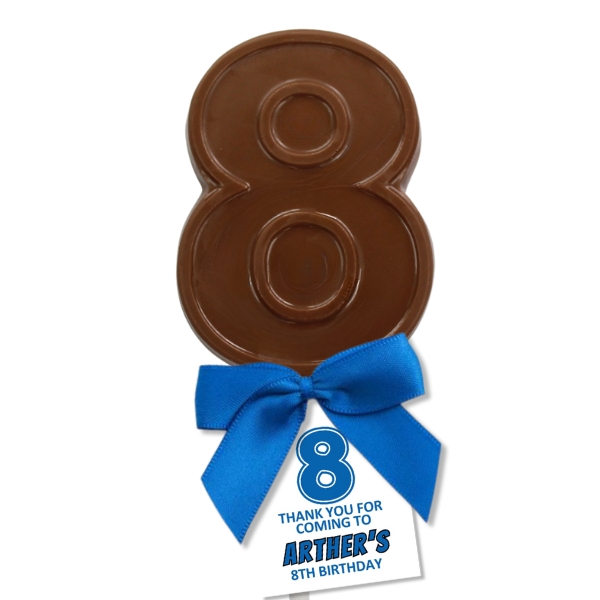 Number 8 Eight Chocolate Lollipops - Image 3