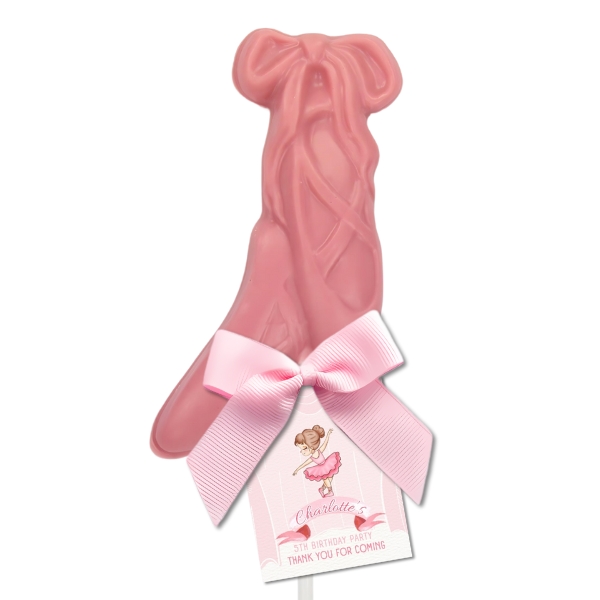 Ballet Slipper Shaped Chocolate Lollipops