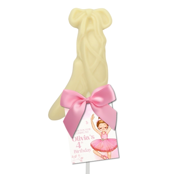 Ballet Slipper Shaped Chocolate Lollipops - Image 2