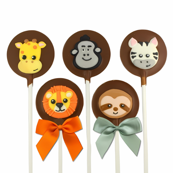 Jungle Animal Chocolate Lollipops