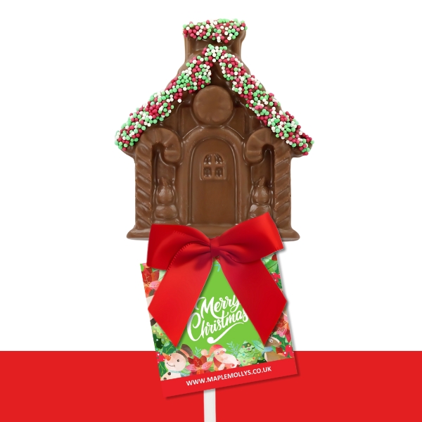 Christmas Candy House Chocolate Lollipop - Image 2