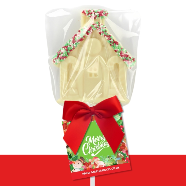 Christmas Candy House Chocolate Lollipop - Image 3