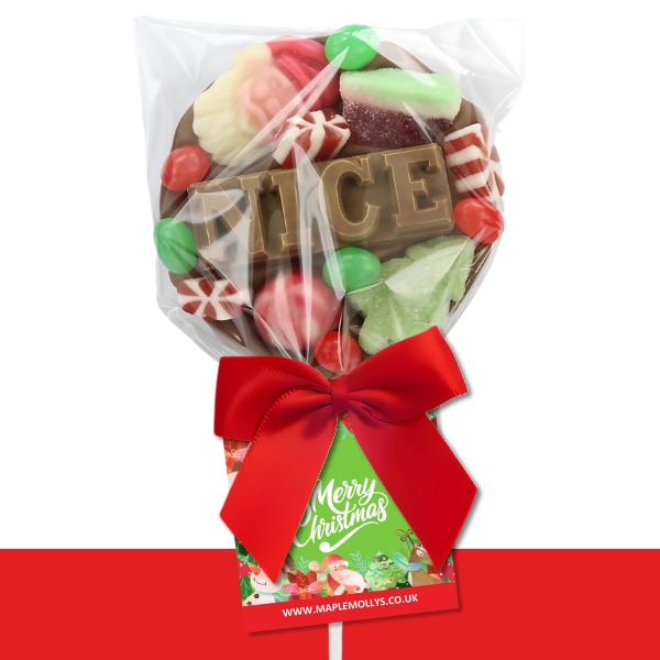 Christmas Nice List Loaded Chocolate Lollipop