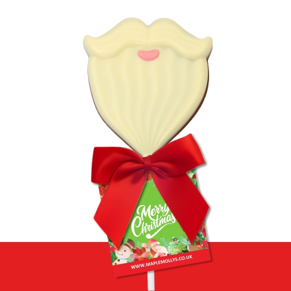 Large Santa's Beard Milk Chocolate Lollipop